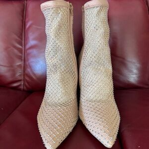 Open Edit Mesh Crystal Booties Hazley SZ 9.5M